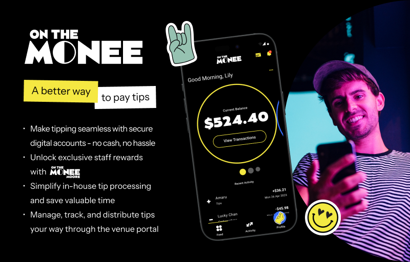 OnTheMonee, Cashless Digital Tipping