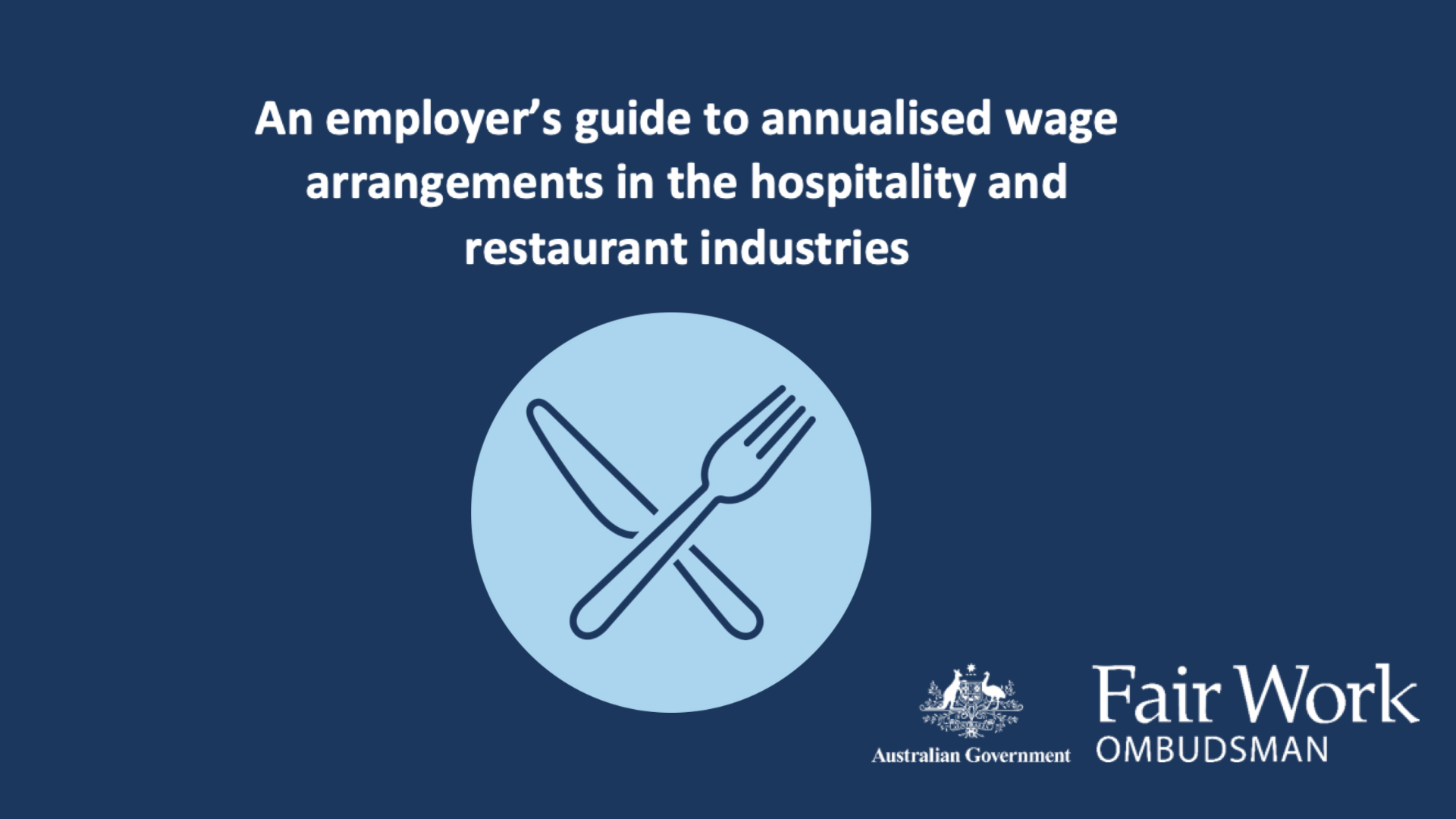 New annualised wage resource for hospitality and restaurant industries