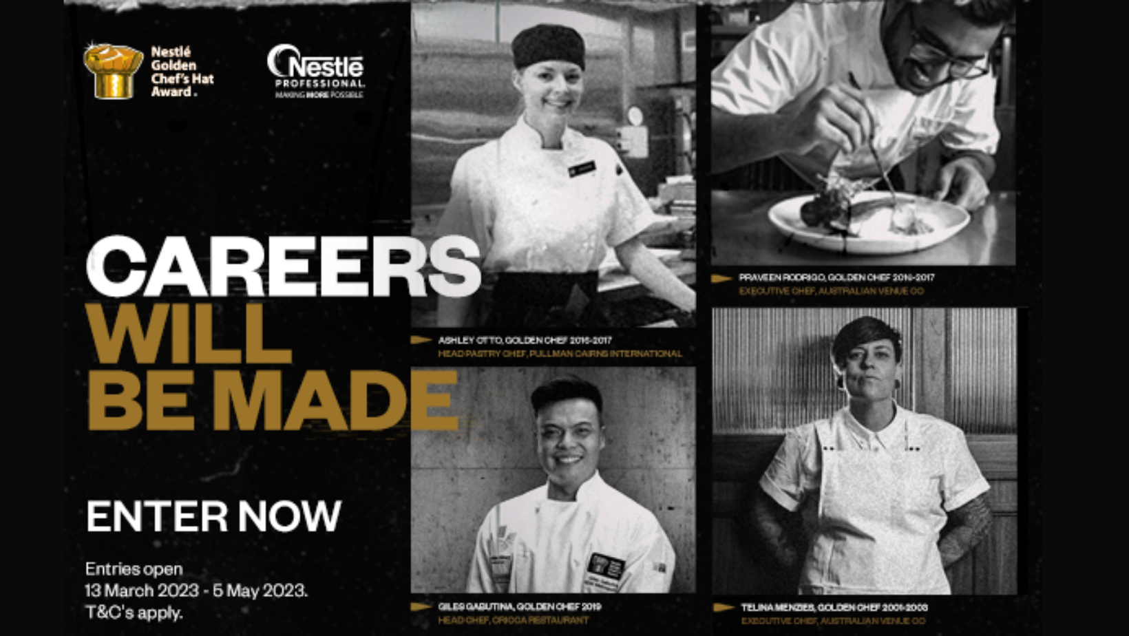 Careers will be made at the Golden Chef Awards 2023