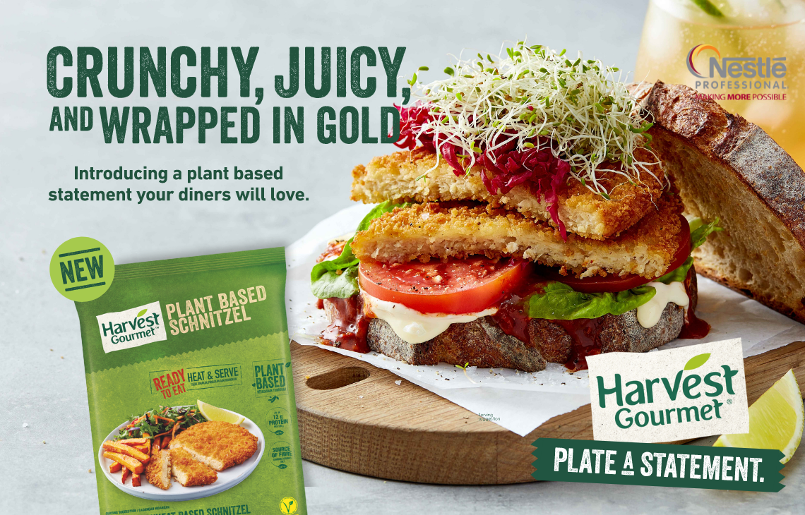 HARVEST GOURMET® welcomes Plant Based Schnitzel exclusively to Australian foodservice menus