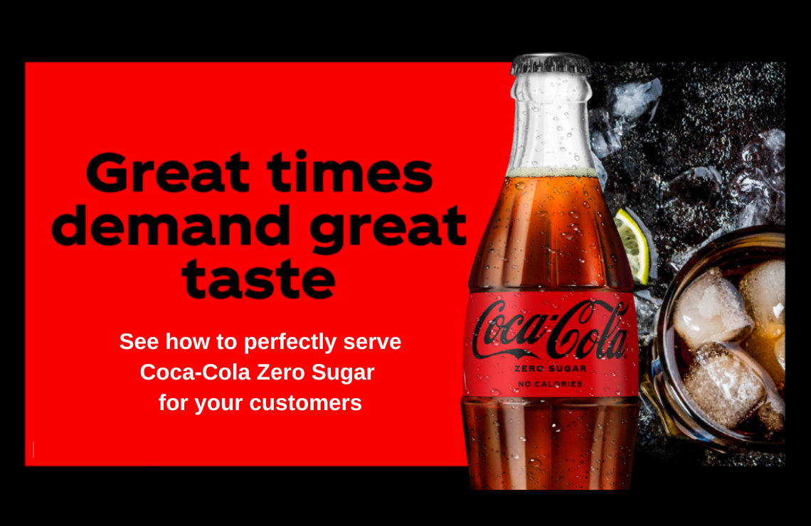 Perfect serve Coca-Cola Zero Sugar