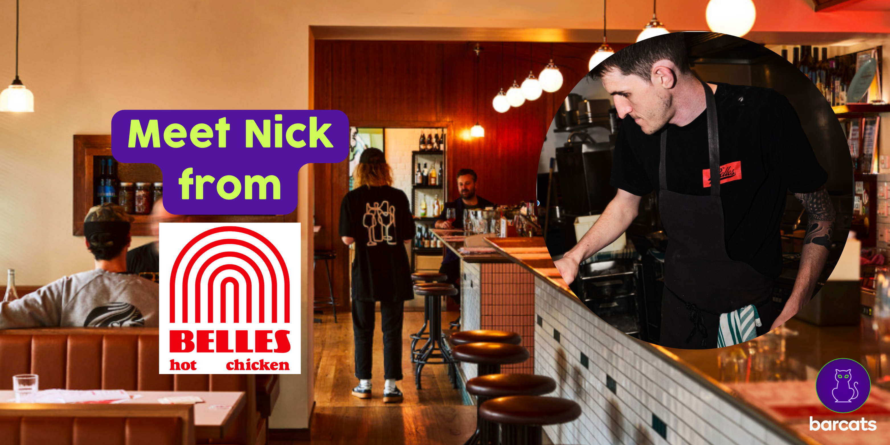 Meet Nick, this month's employee of choice from Belles Hot Chicken