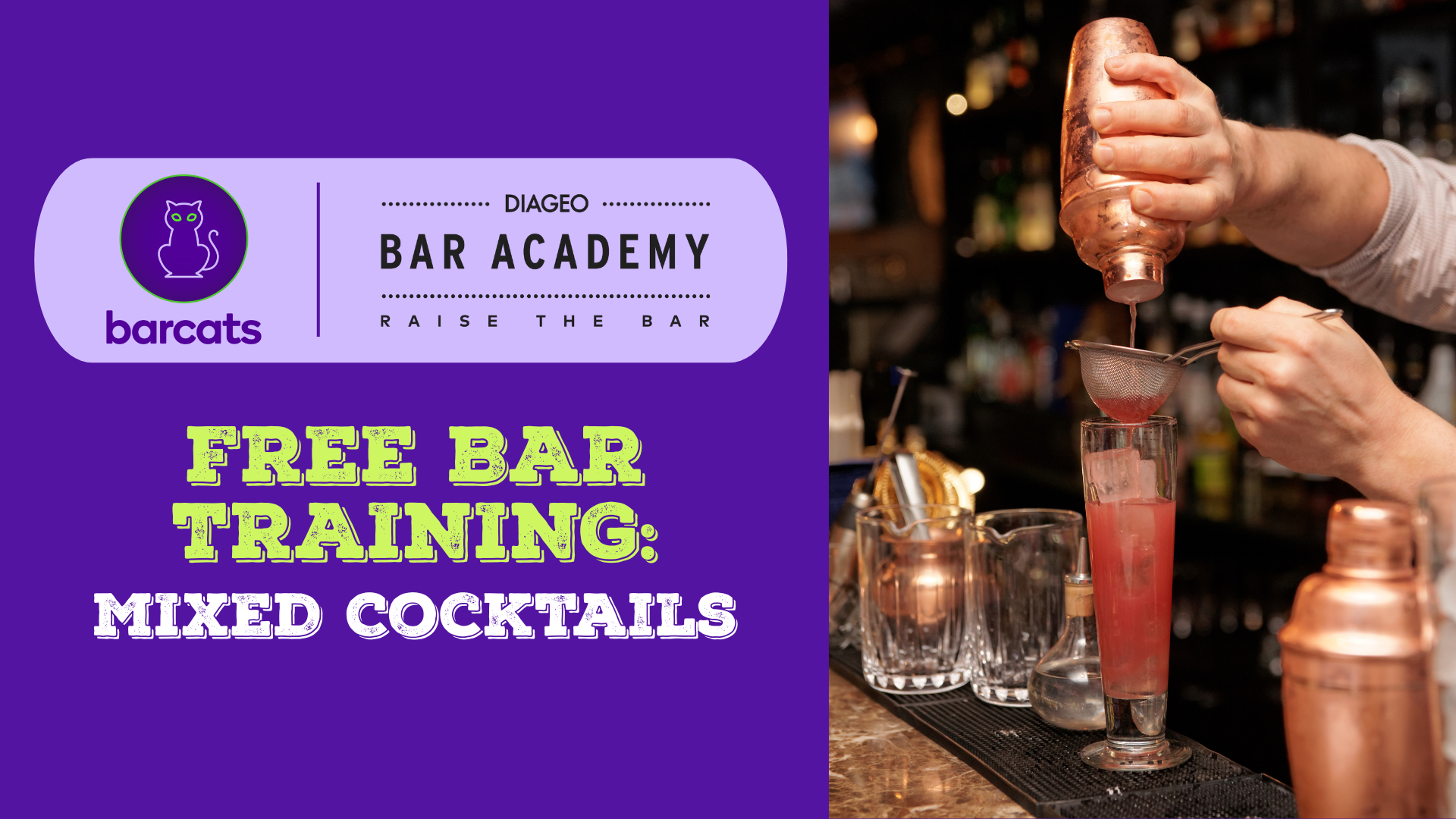 FREE BAR Training 2025 | Simple Mixed Drinks with Cocktails