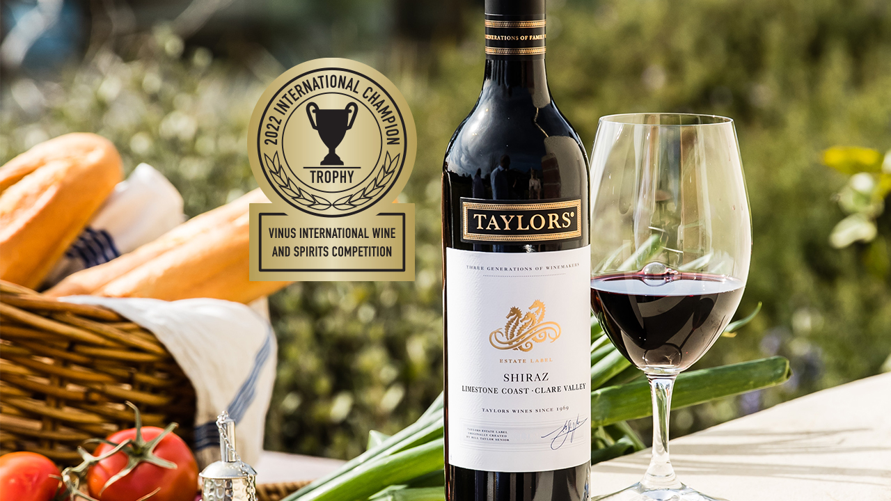 TAYLORS Shiraz crowned ‘International Champion’ at VINUS -  International Wines & Spirits Competition