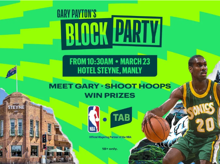 NBA Star Gary Payton Block Party @ Hotel Steyne Manly