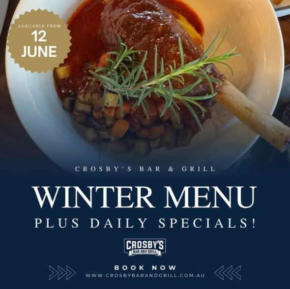 Winter Menu | Crosby's Bar & Grill