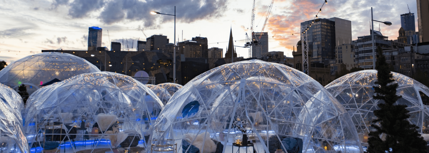 Pop Up Winter Village atop Fed Square